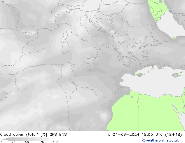 nuvens (total) GFS ENS Ter 24.09.2024 18 UTC