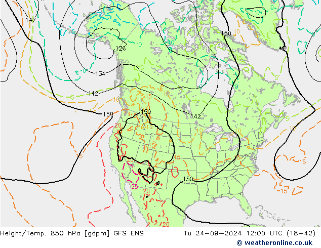 Height/Temp. 850 hPa GFS ENS  24.09.2024 12 UTC