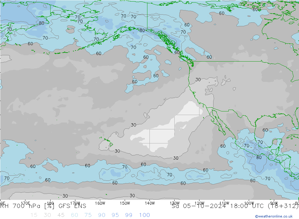 RV 700 hPa GFS ENS za 05.10.2024 18 UTC