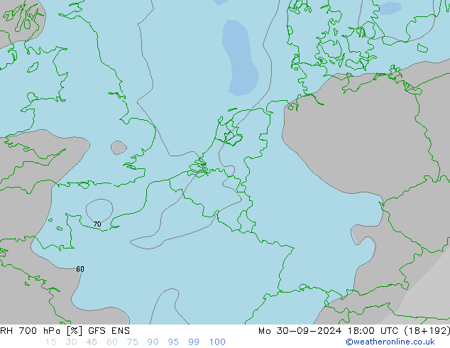 RH 700 hPa GFS ENS Seg 30.09.2024 18 UTC