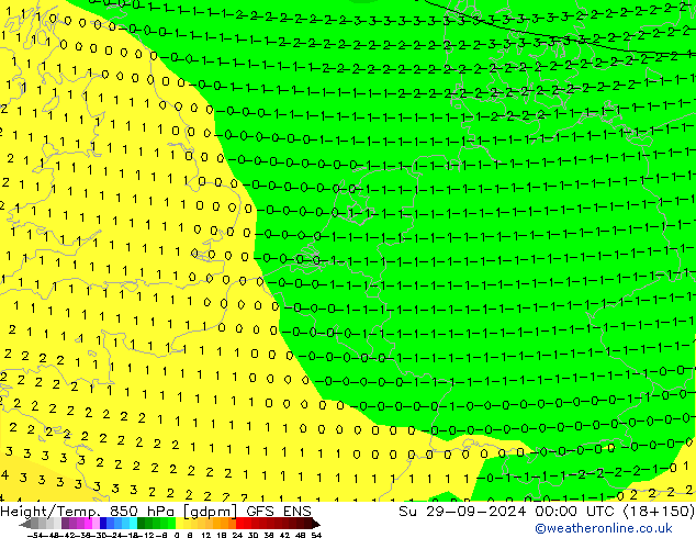 Height/Temp. 850 hPa GFS ENS Su 29.09.2024 00 UTC