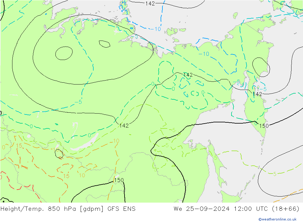 Height/Temp. 850 hPa GFS ENS  25.09.2024 12 UTC