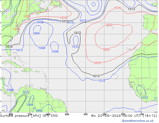 Surface pressure GFS ENS Mo 23.09.2024 06 UTC