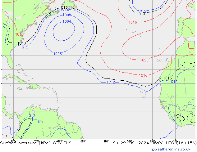 Surface pressure GFS ENS Su 29.09.2024 06 UTC