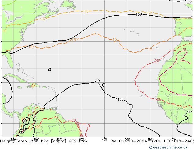 Yükseklik/Sıc. 850 hPa GFS ENS Çar 02.10.2024 18 UTC