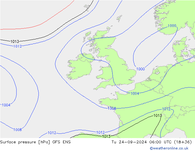 pressão do solo GFS ENS Ter 24.09.2024 06 UTC