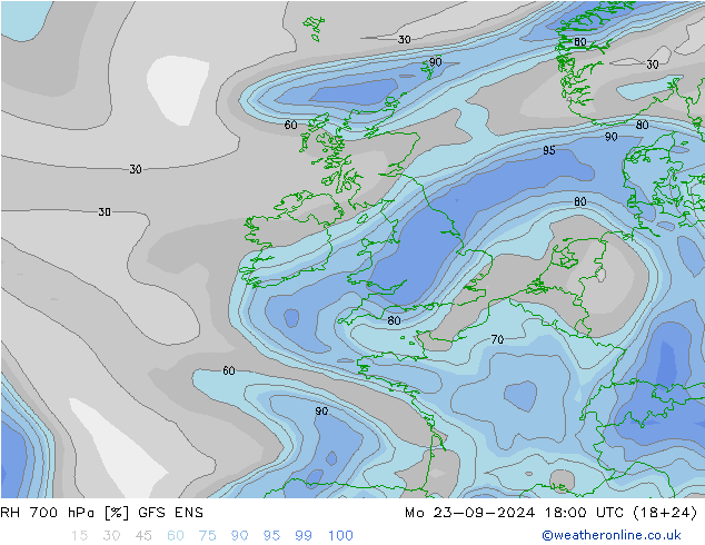 700 hPa Nispi Nem GFS ENS Pzt 23.09.2024 18 UTC