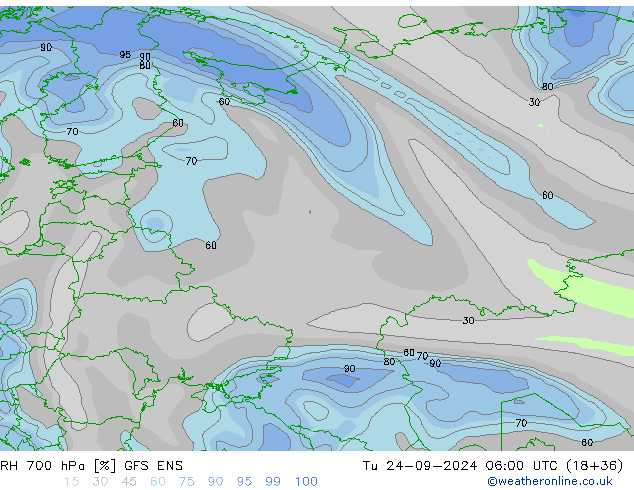 RH 700 hPa GFS ENS mar 24.09.2024 06 UTC