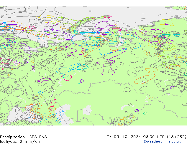 Precipitazione GFS ENS gio 03.10.2024 06 UTC