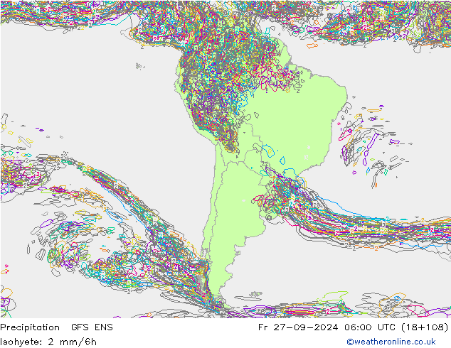 Precipitation GFS ENS Fr 27.09.2024 06 UTC