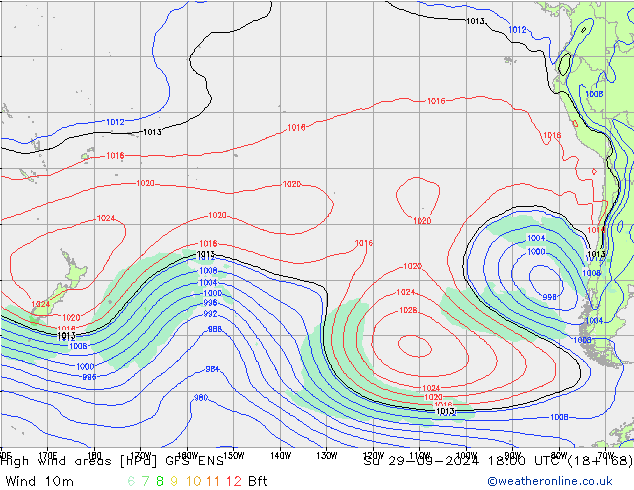 High wind areas GFS ENS dim 29.09.2024 18 UTC