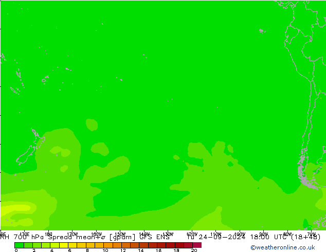 RH 700 hPa Spread GFS ENS Tu 24.09.2024 18 UTC