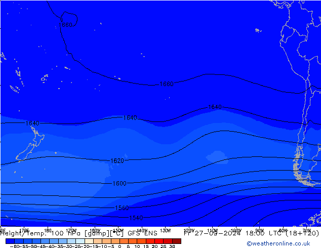 Yükseklik/Sıc. 100 hPa GFS ENS Cu 27.09.2024 18 UTC