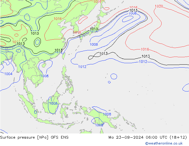 Bodendruck GFS ENS Mo 23.09.2024 06 UTC