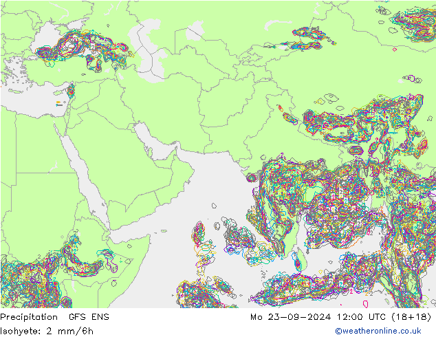 Précipitation GFS ENS lun 23.09.2024 12 UTC