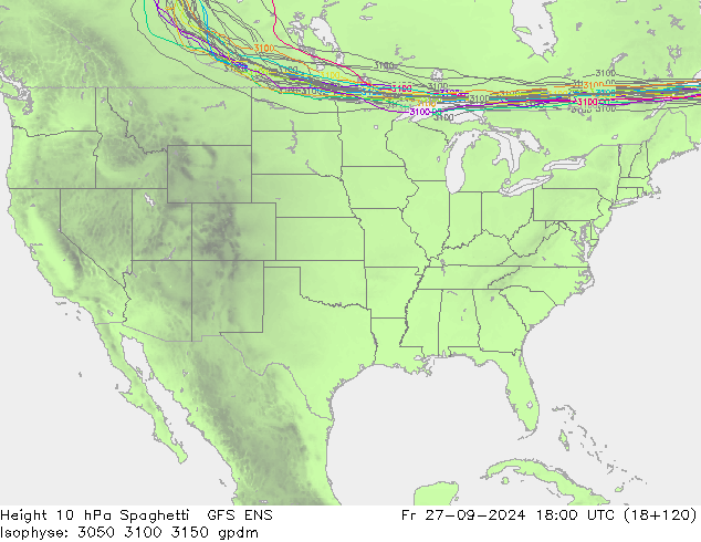 Height 10 hPa Spaghetti GFS ENS pt. 27.09.2024 18 UTC