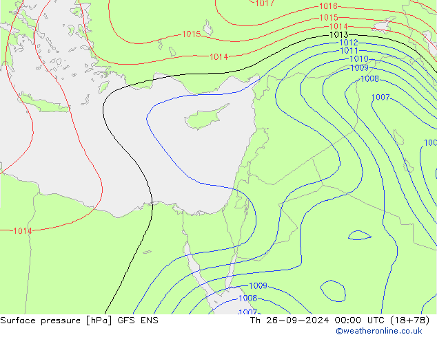 Luchtdruk (Grond) GFS ENS do 26.09.2024 00 UTC