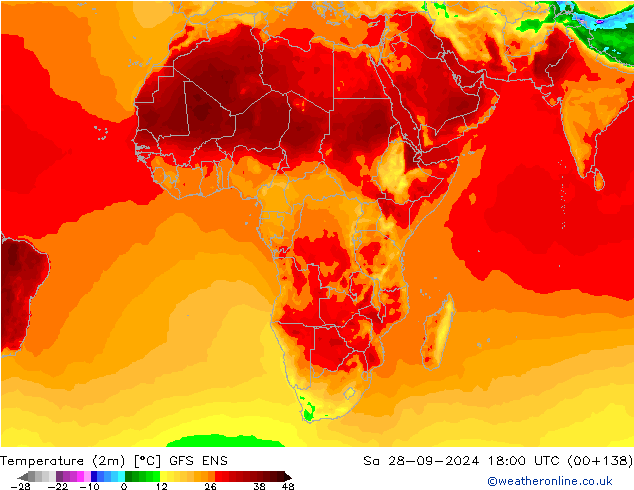 карта температуры GFS ENS сб 28.09.2024 18 UTC