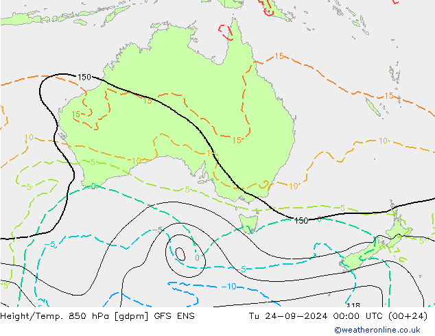 Height/Temp. 850 hPa GFS ENS Tu 24.09.2024 00 UTC