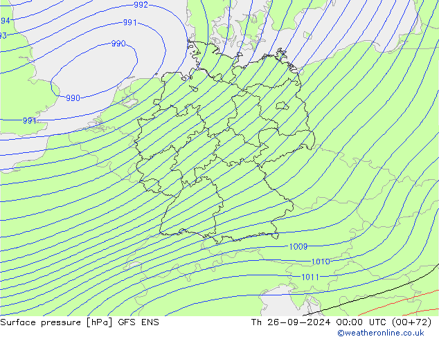 Surface pressure GFS ENS Th 26.09.2024 00 UTC