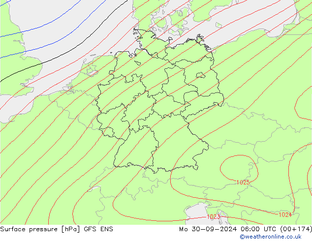 ciśnienie GFS ENS pon. 30.09.2024 06 UTC