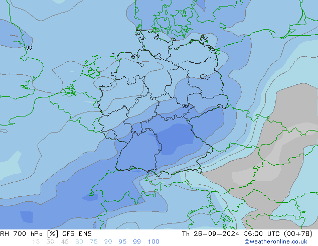 RH 700 hPa GFS ENS gio 26.09.2024 06 UTC