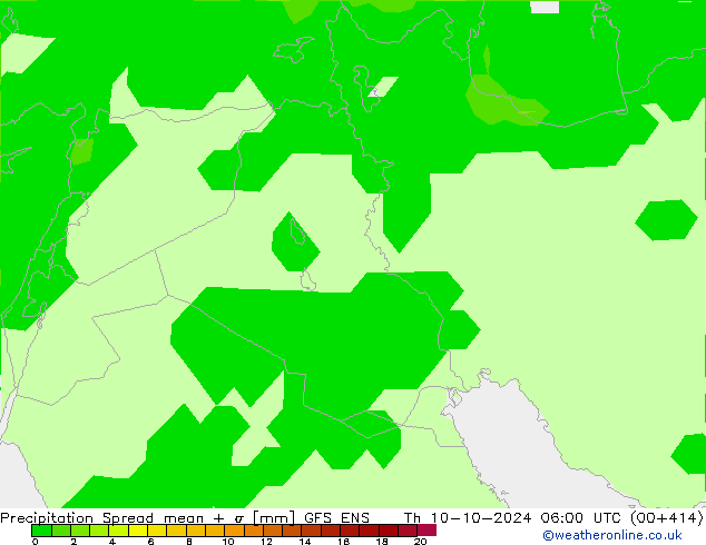 Yağış Spread GFS ENS Per 10.10.2024 06 UTC