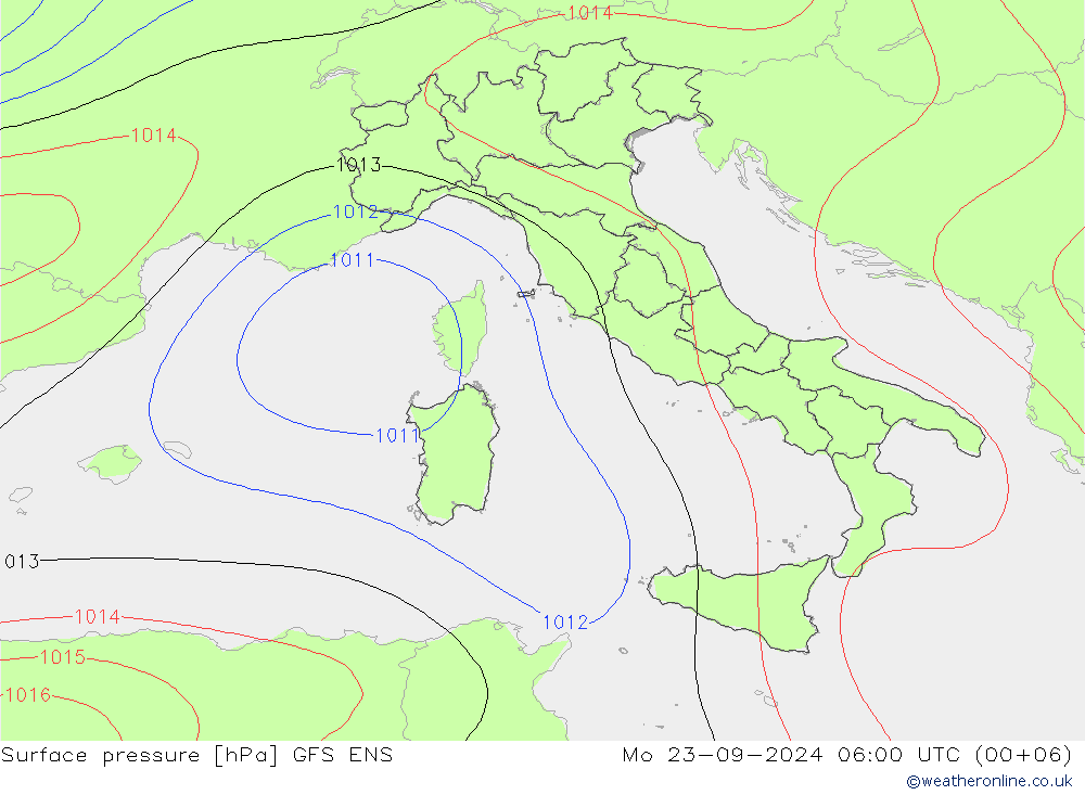 Yer basıncı GFS ENS Pzt 23.09.2024 06 UTC