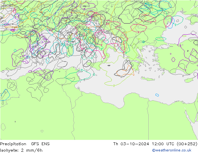 Precipitation GFS ENS Th 03.10.2024 12 UTC