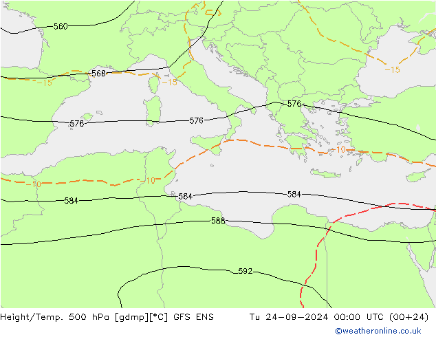 Hoogte/Temp. 500 hPa GFS ENS di 24.09.2024 00 UTC