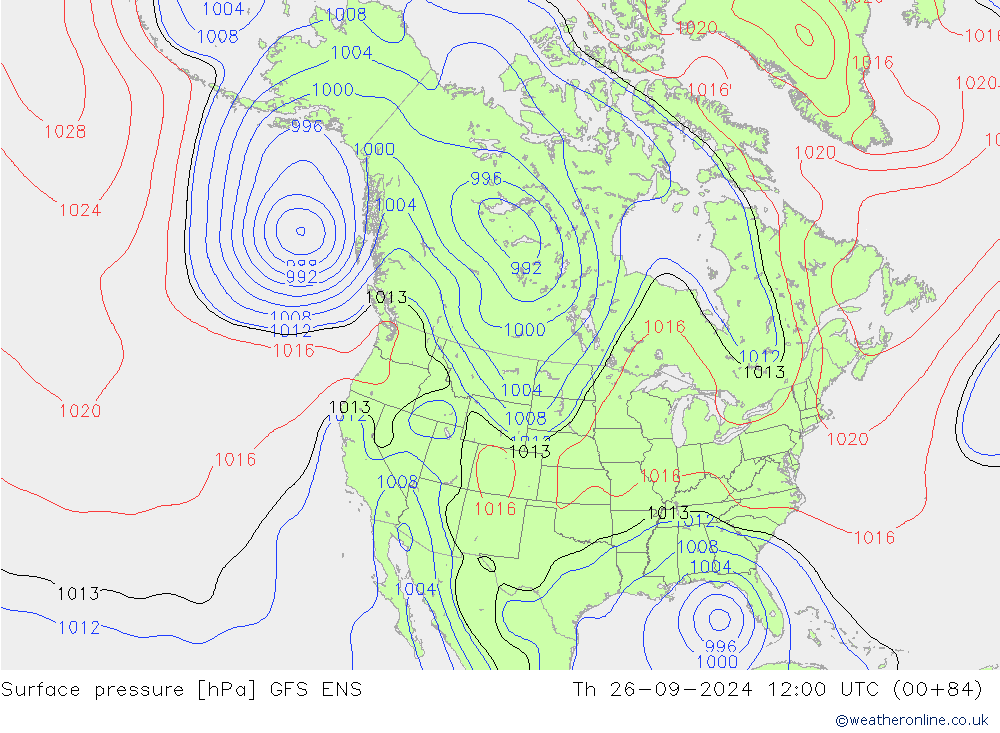 Luchtdruk (Grond) GFS ENS do 26.09.2024 12 UTC