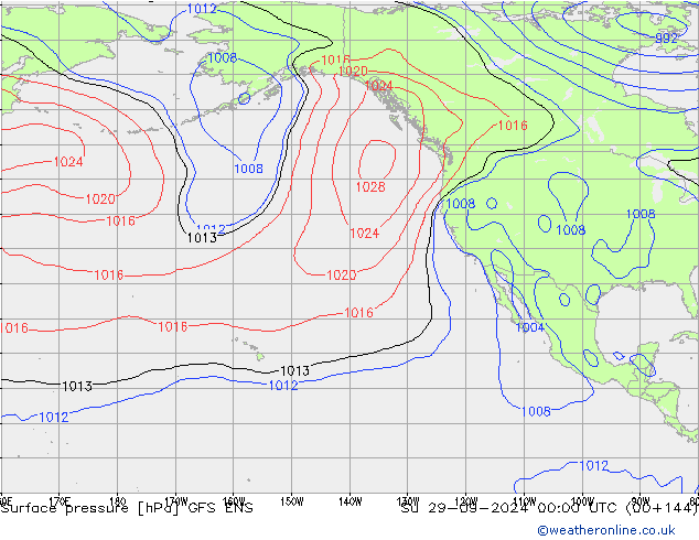 Yer basıncı GFS ENS Paz 29.09.2024 00 UTC