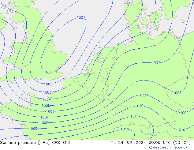 Pressione al suolo GFS ENS mar 24.09.2024 00 UTC