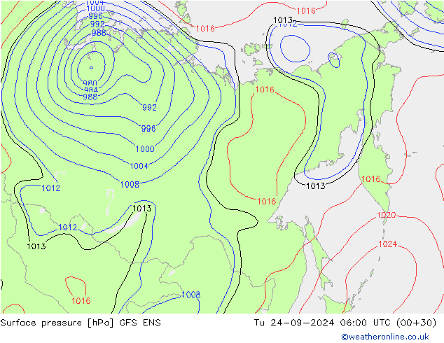 Luchtdruk (Grond) GFS ENS di 24.09.2024 06 UTC