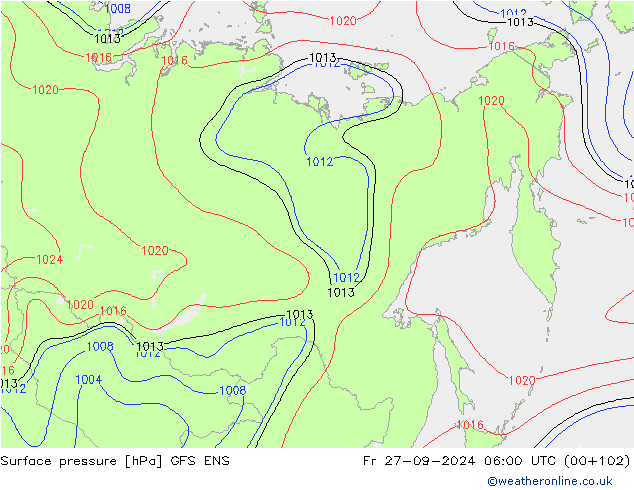 Yer basıncı GFS ENS Cu 27.09.2024 06 UTC