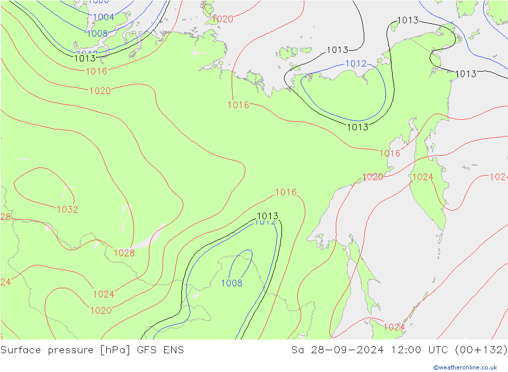 pression de l'air GFS ENS sam 28.09.2024 12 UTC