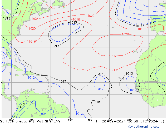 Surface pressure GFS ENS Th 26.09.2024 00 UTC