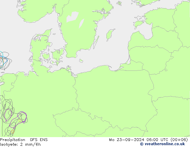 Précipitation GFS ENS lun 23.09.2024 06 UTC