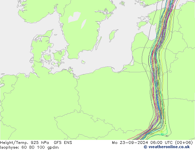 Geop./Temp. 925 hPa GFS ENS lun 23.09.2024 06 UTC