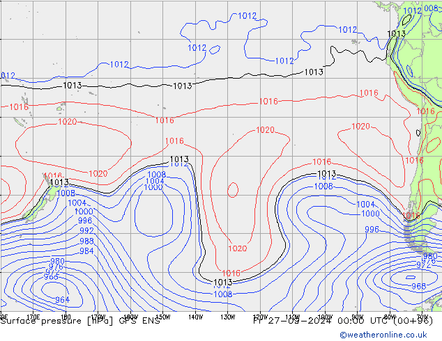 Yer basıncı GFS ENS Cu 27.09.2024 00 UTC