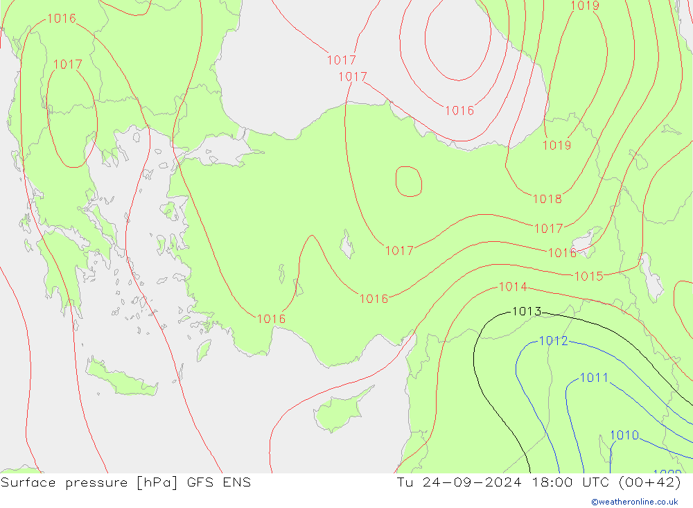 Pressione al suolo GFS ENS mar 24.09.2024 18 UTC