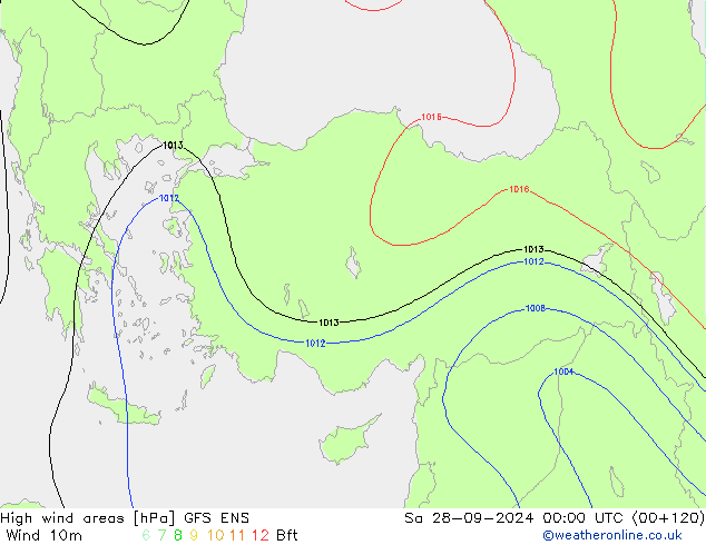 High wind areas GFS ENS sam 28.09.2024 00 UTC