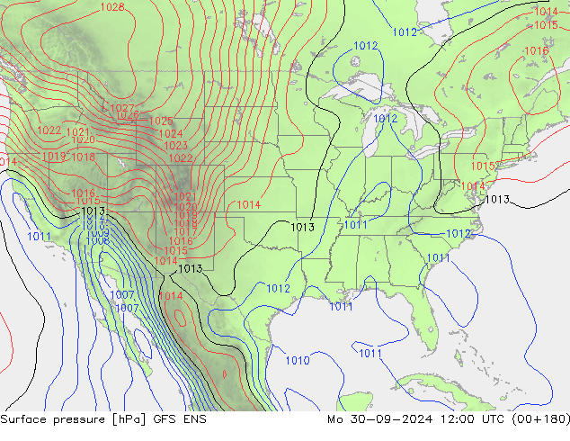 Atmosférický tlak GFS ENS Po 30.09.2024 12 UTC