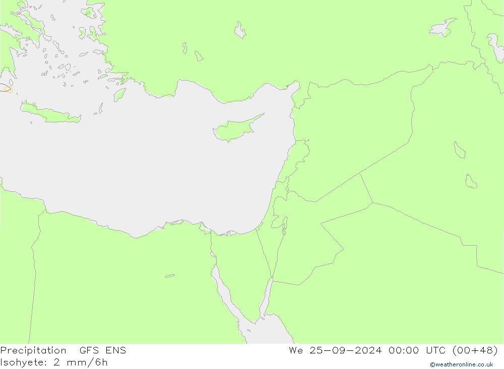 Precipitazione GFS ENS mer 25.09.2024 00 UTC