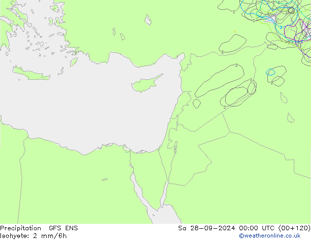 Precipitation GFS ENS Sa 28.09.2024 00 UTC