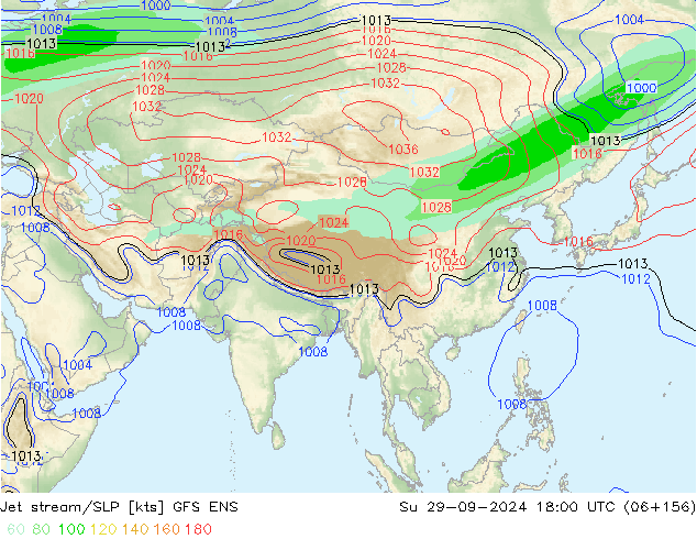 Jet stream GFS ENS Dom 29.09.2024 18 UTC