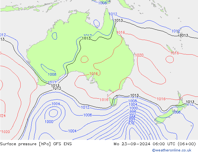 Luchtdruk (Grond) GFS ENS ma 23.09.2024 06 UTC