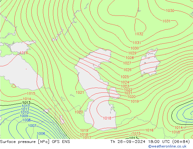 ciśnienie GFS ENS czw. 26.09.2024 18 UTC