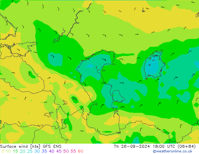 Surface wind GFS ENS Th 26.09.2024 18 UTC