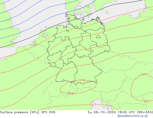 приземное давление GFS ENS Вс 06.10.2024 18 UTC